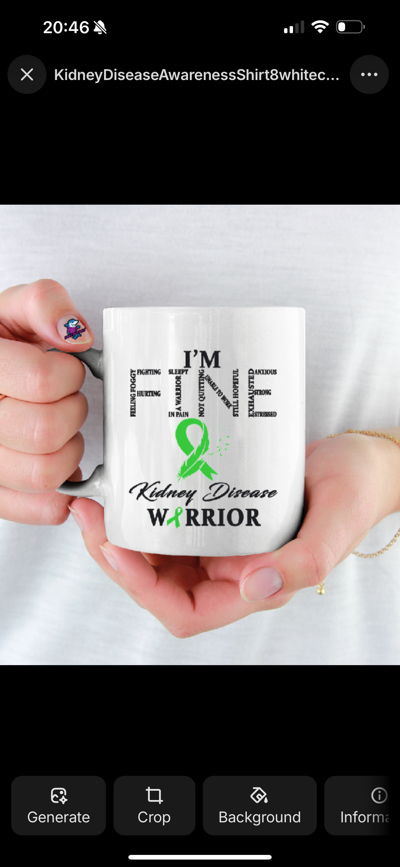 I'm Fine (Kidney Transplant Awareness) 11oz Cup Mug