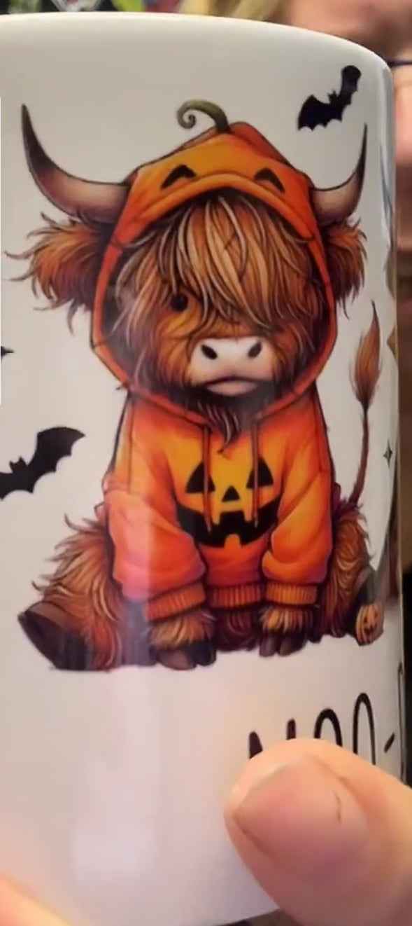 Highland Cow Moo-d Halloween 11oz Cup Mug - Snazzy Dudds
