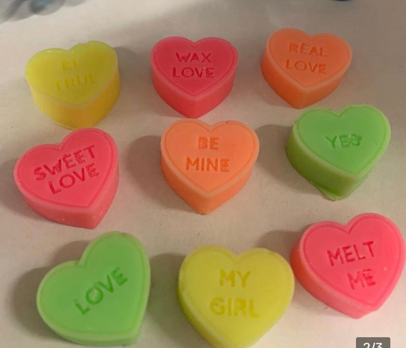 Love heart wax melts ideal Valentine gift