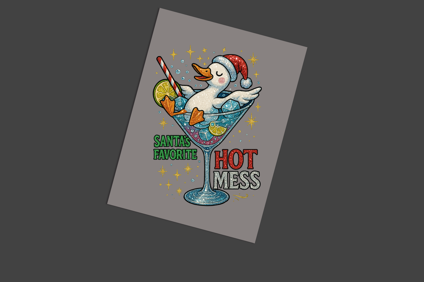 Santas Hot Mess DTF Transfer