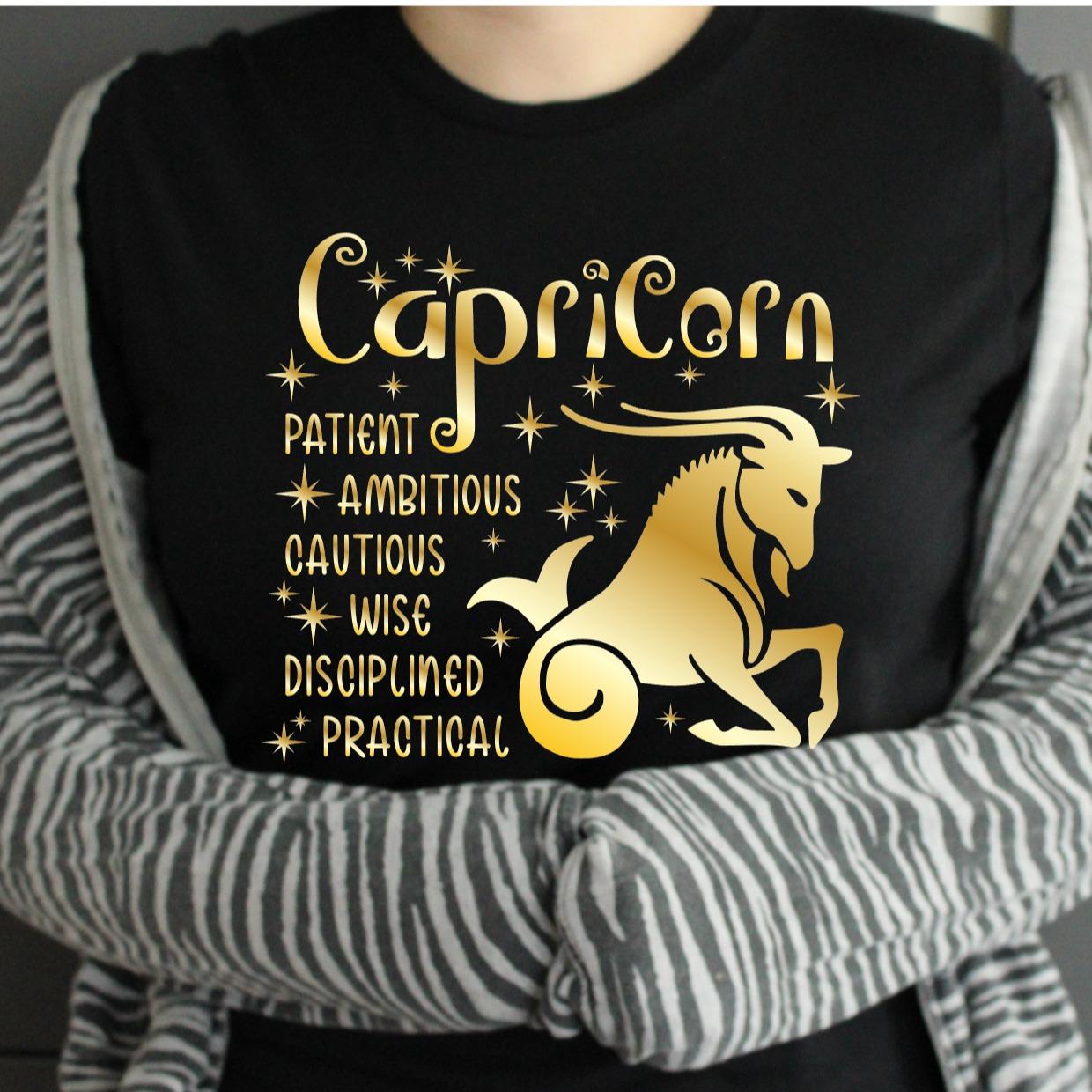 TSHIRT - Zodiac Horoscope Star Sign Astrology Tshirt Birthday Gift - Unisex Casual Crew Neck Tshirt 100% Cotton Aquarius Aries Cancer Capricorn Gemini Leo