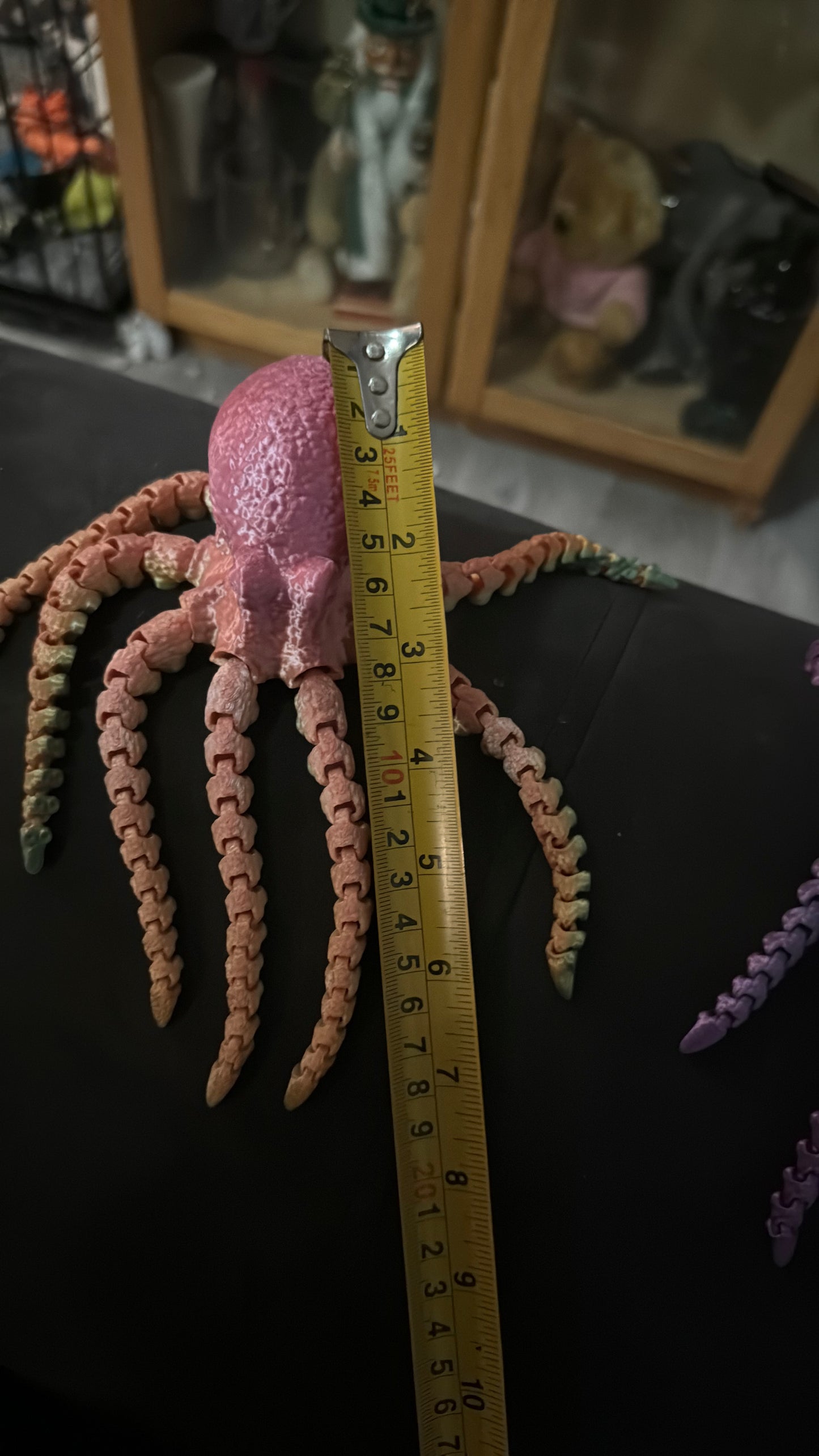 Flexible Fidget Colourful Octopus 3D Printed Articulated Sensory Toy For ADHD Autism Stimming Adults Kids