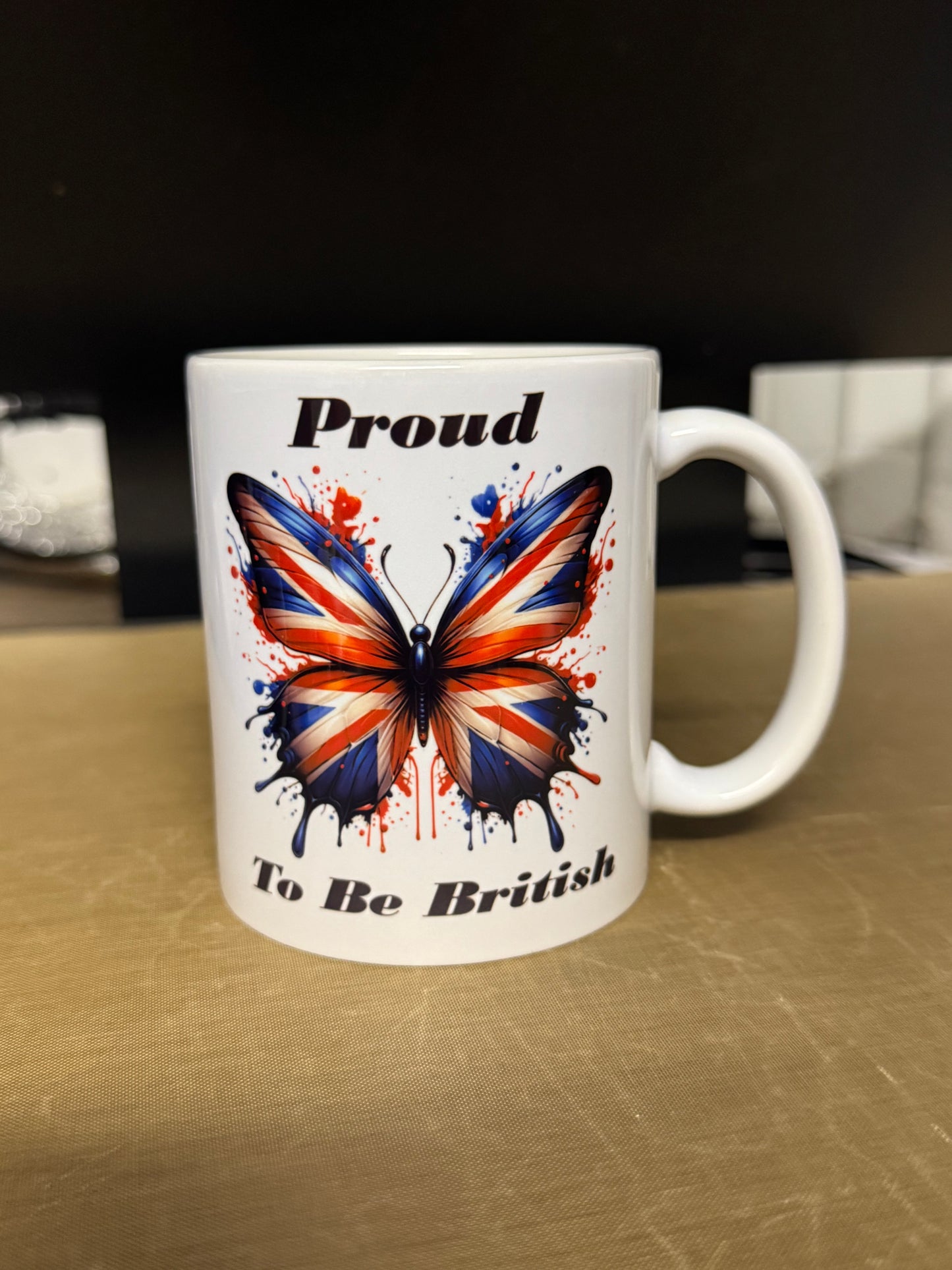 Proud To Be British Butterfly 11oz Cup Mug