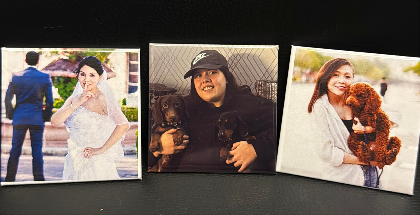 Custom Photo Magnet - Personalized Memories Keepsake for Fridge or Office Decor - Magnetic, Lightweight