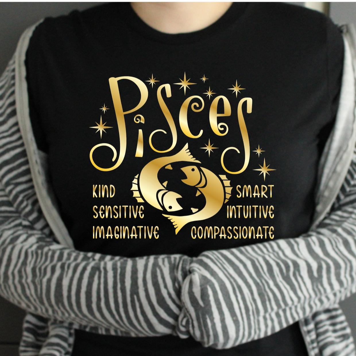 TSHIRT - Zodiac Horoscope Star Sign Astrology Tshirt Birthday Gift - Unisex Casual Crew Neck Tshirt 100% Cotton Libra Pisces Sagittarius Scorpio Taurus Virgo