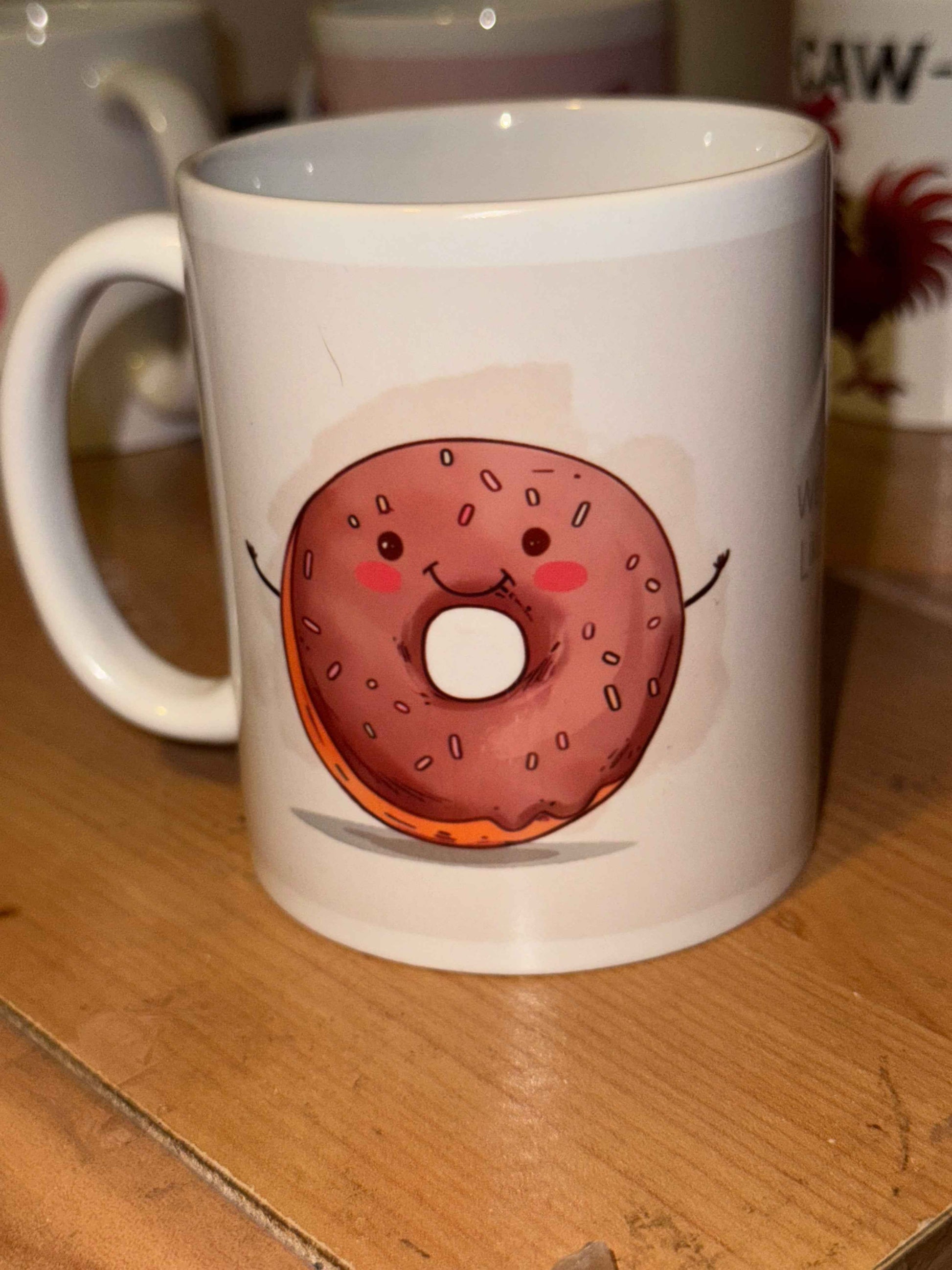Personalised We Go Together Like Coffee and Donuts Cartoon cup, mug, Valentines Anniversary - Snazzy Dudds
