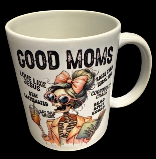 Good Moms Skeleton Gothic Halloween Lovers 11oz Cup Mug