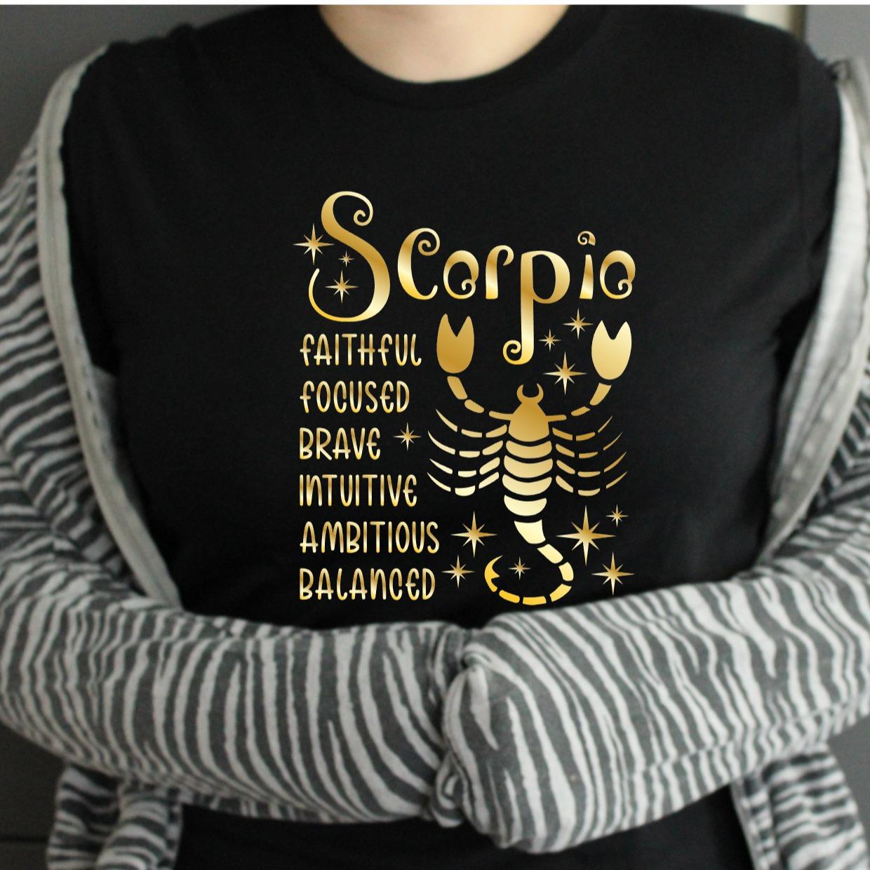 TSHIRT - Zodiac Horoscope Star Sign Astrology Tshirt Birthday Gift - Unisex Casual Crew Neck Tshirt 100% Cotton Libra Pisces Sagittarius Scorpio Taurus Virgo