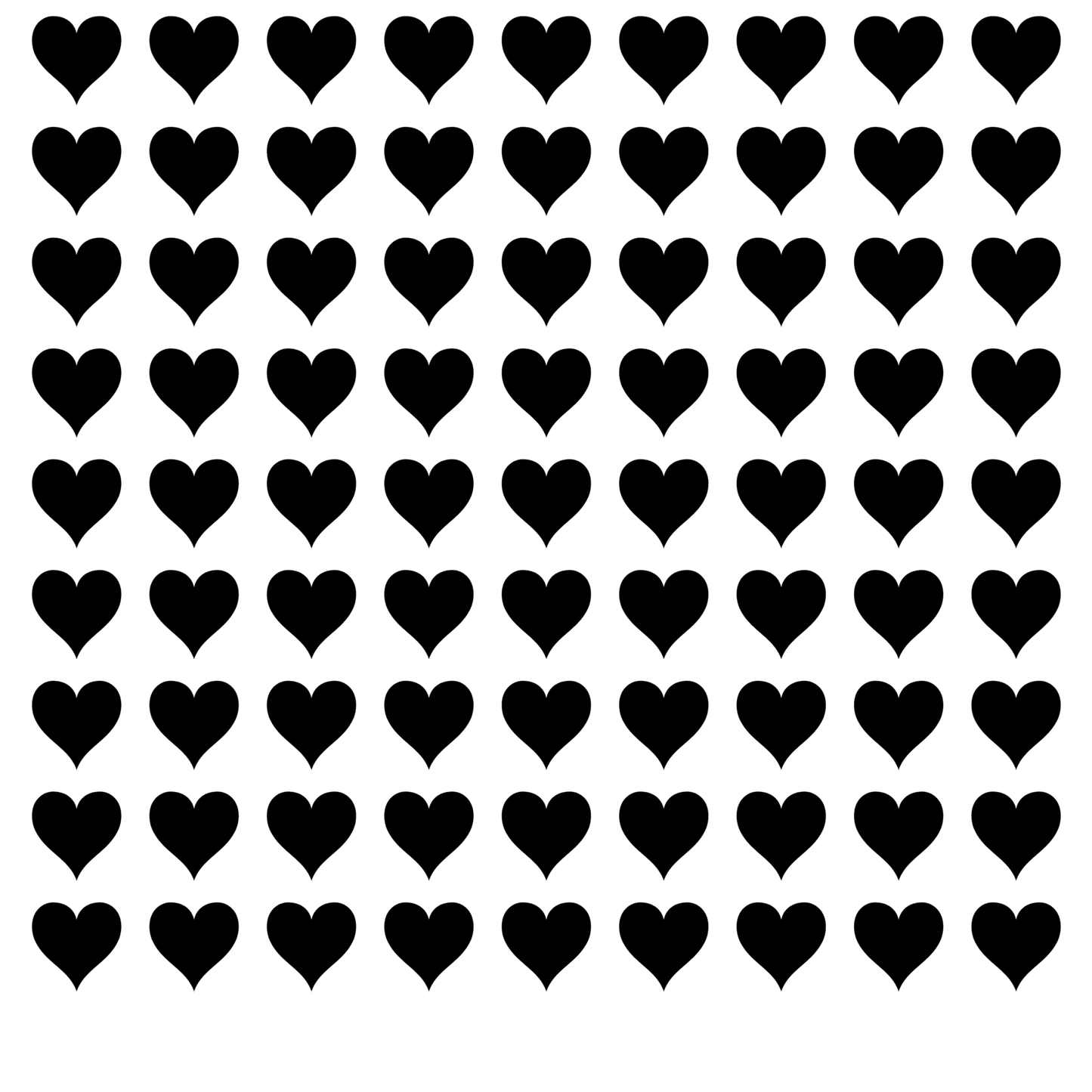 Window Vinyl Decal Sticker - 80 Heart Shapes