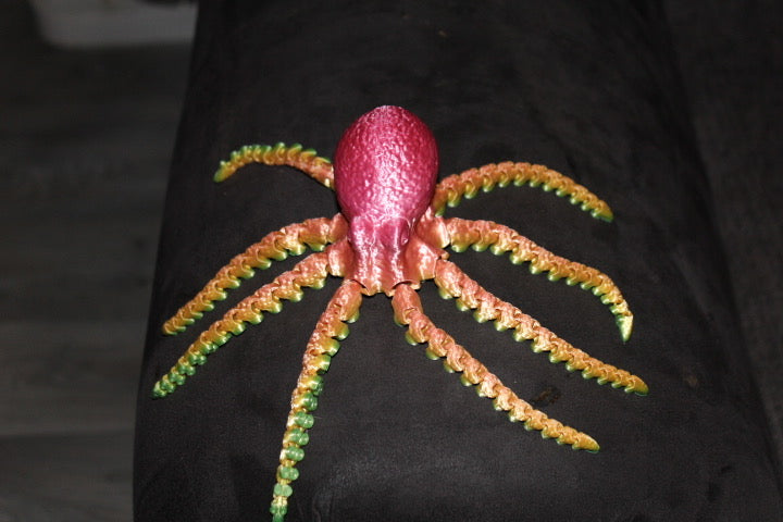 Flexible Fidget Colourful Octopus 3D Printed Articulated Sensory Toy For ADHD Autism Stimming Adults Kids