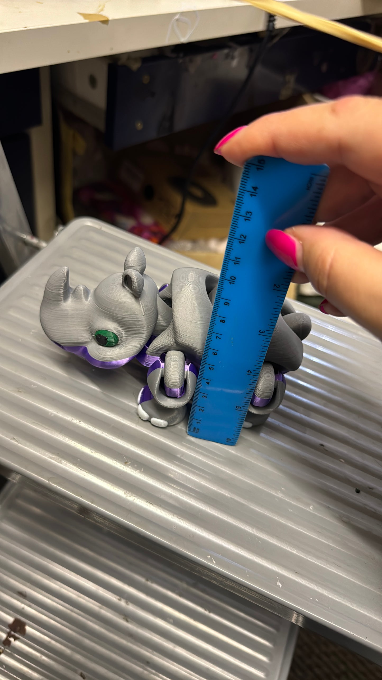 Rhino 3D Pla Printed Articulated Fidget Toy for Stress Relief ADHD