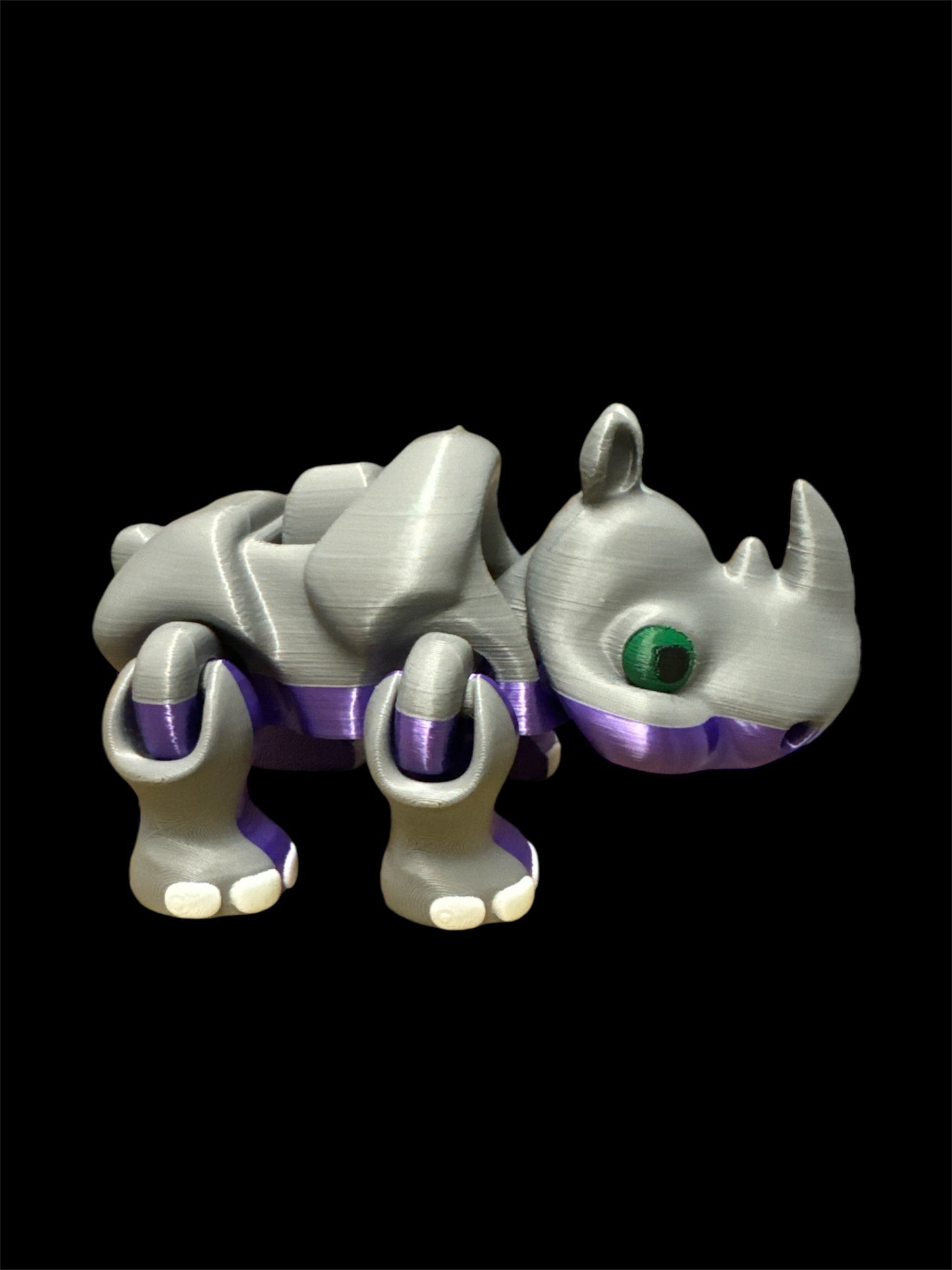 Rhino 3D Pla Printed Articulated Fidget Toy for Stress Relief ADHD