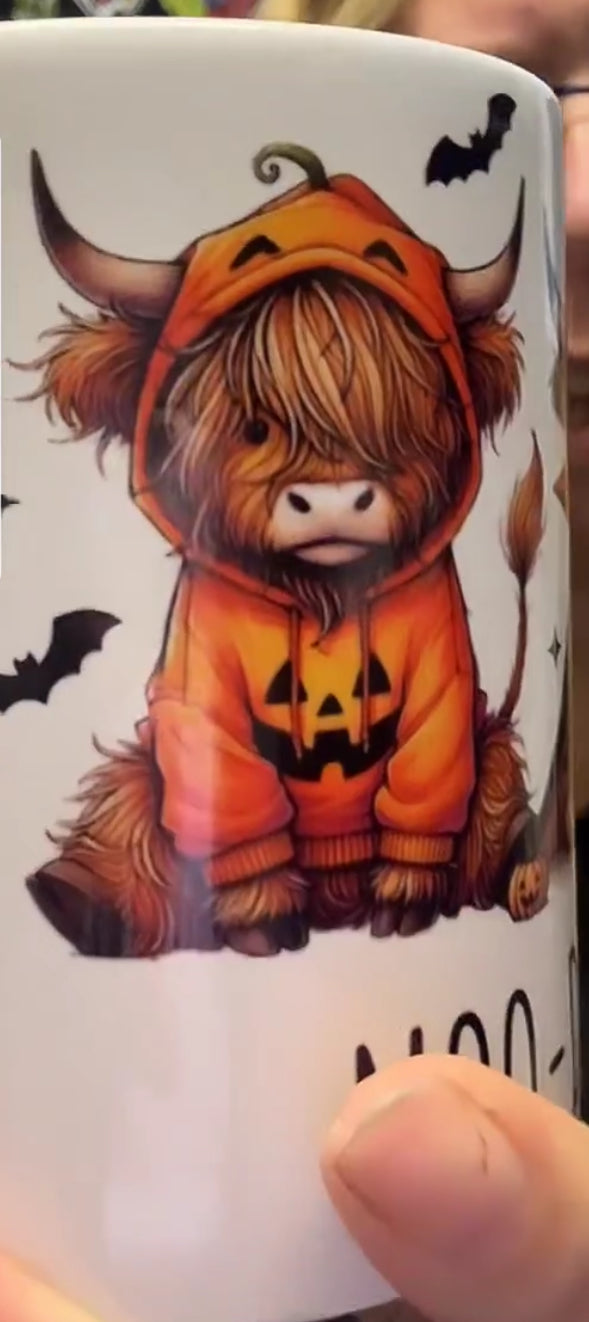 Highland Cow Moo-d Halloween 11oz Cup Mug