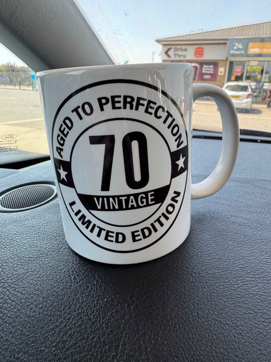 Personalised Gift 70 Birthday Mug 11oz Cup Mug