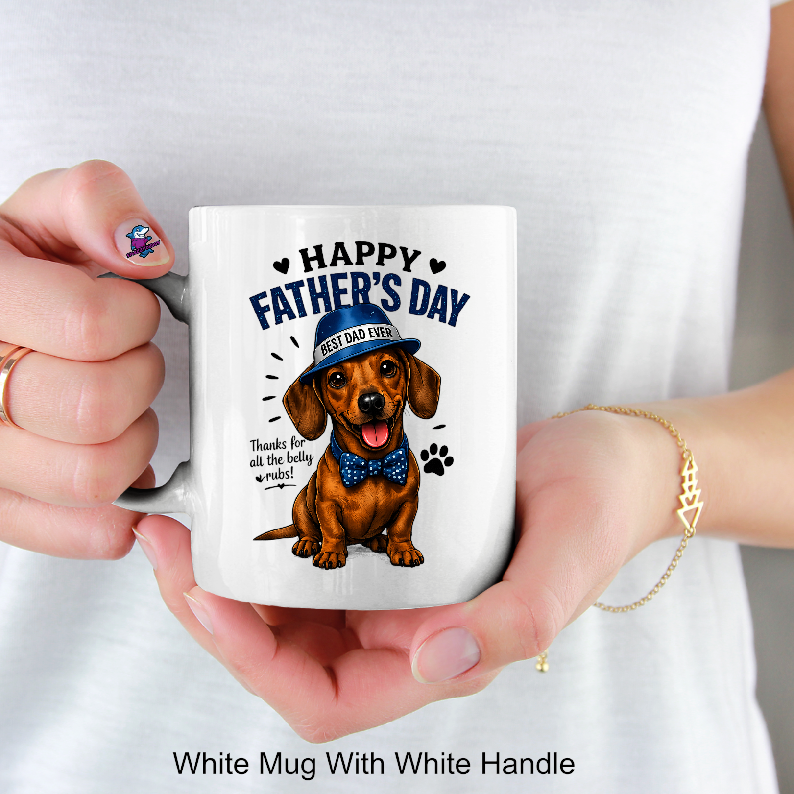 Father's Day Mugs | Unique & Personalised Gifts for Dad - Dachshund 11oz Cup Mug - Snazzy Dudds