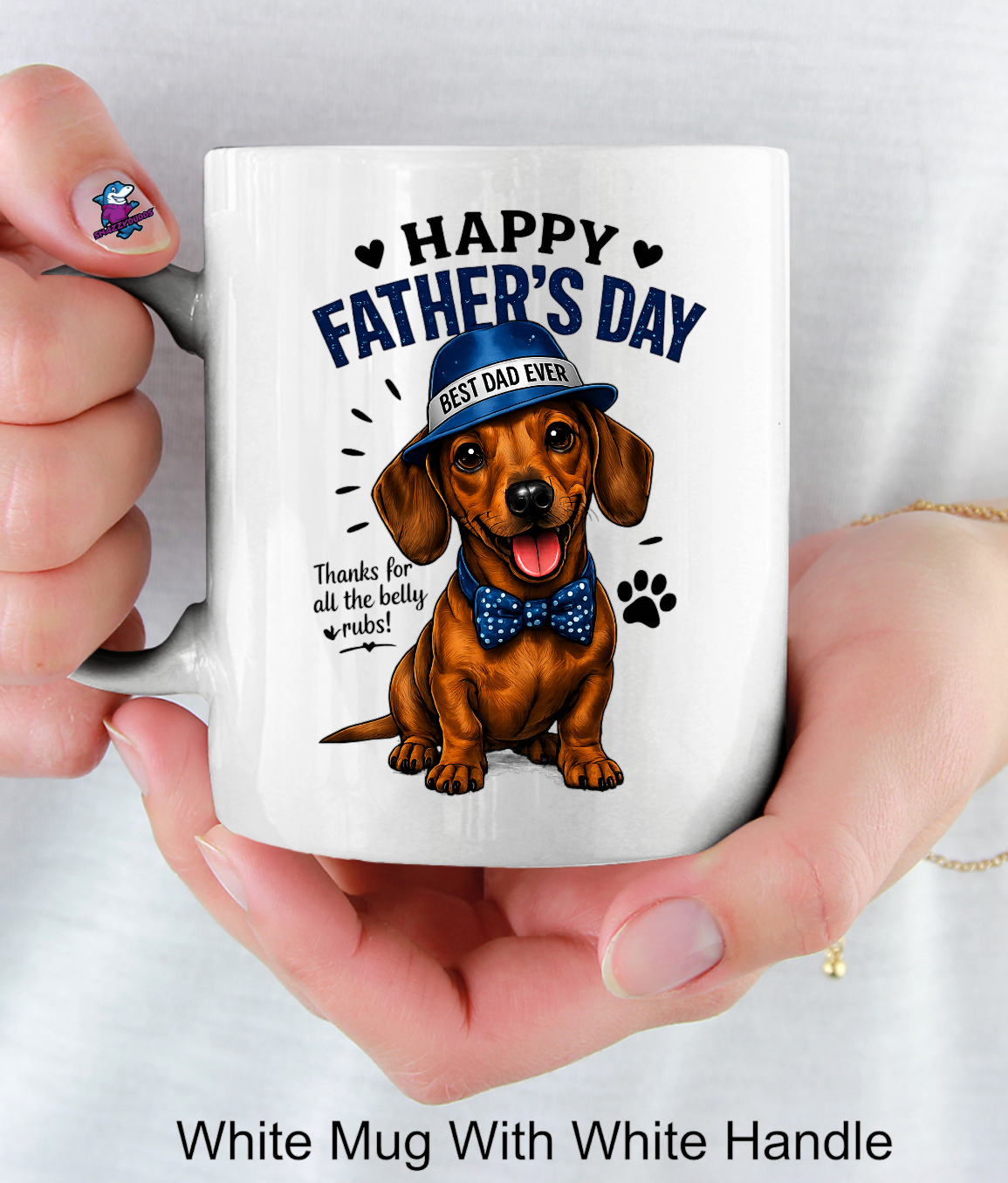 Father's Day Mugs | Unique & Personalised Gifts for Dad - Dachshund 11oz Cup Mug - Snazzy Dudds