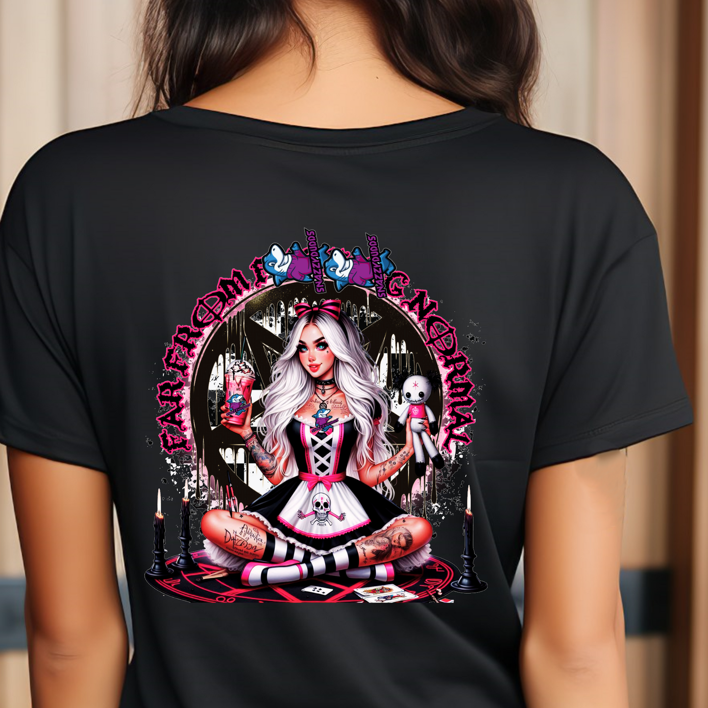 Far From Normal Gothic Halloween Unisex Crew Neck Tshirt