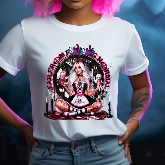 Far From Normal Gothic Halloween Unisex Crew Neck Tshirt