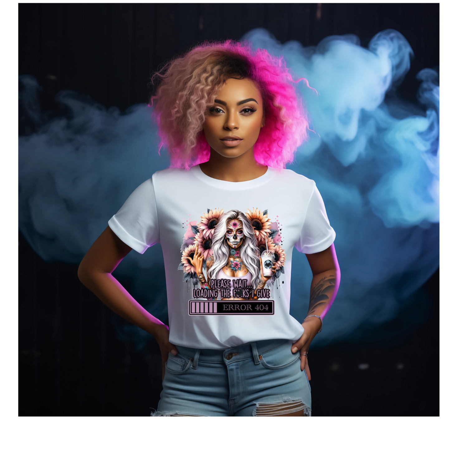 Please Wait Loading the F I Give Gothic Halloween Unisex Crew Neck Tshirt