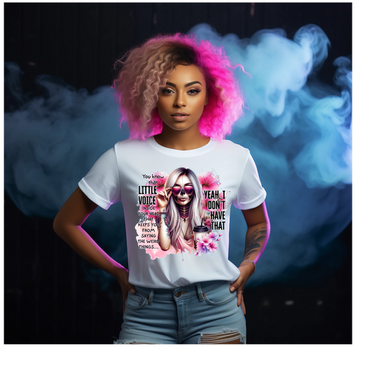 Little Voice In My Head Gothic Halloween Unisex Crew Neck Tshirt