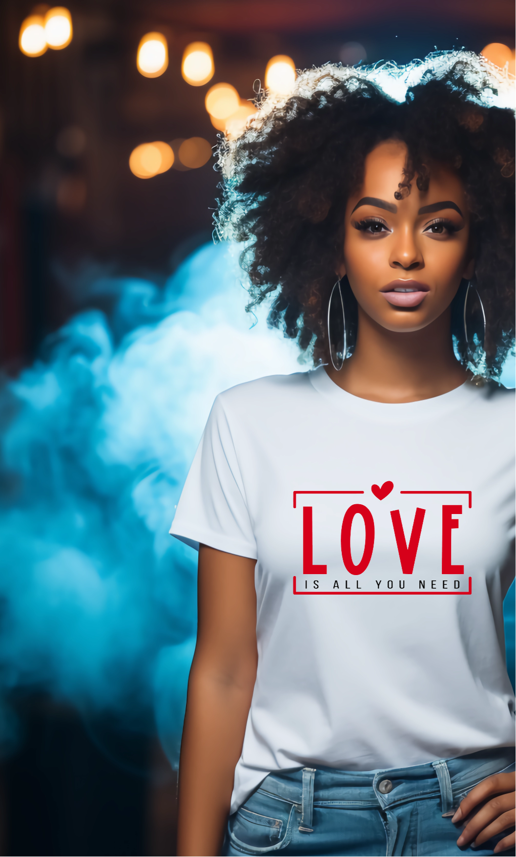 Love is all you need Valentines day womens tshirt