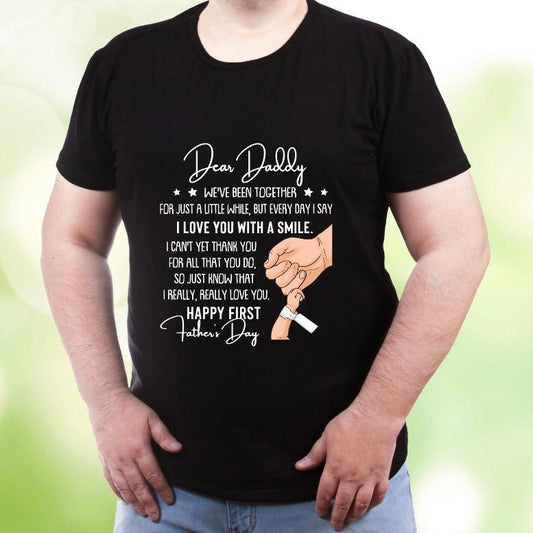 Dear Daddy 1st Fathers Day Poem Tshirt