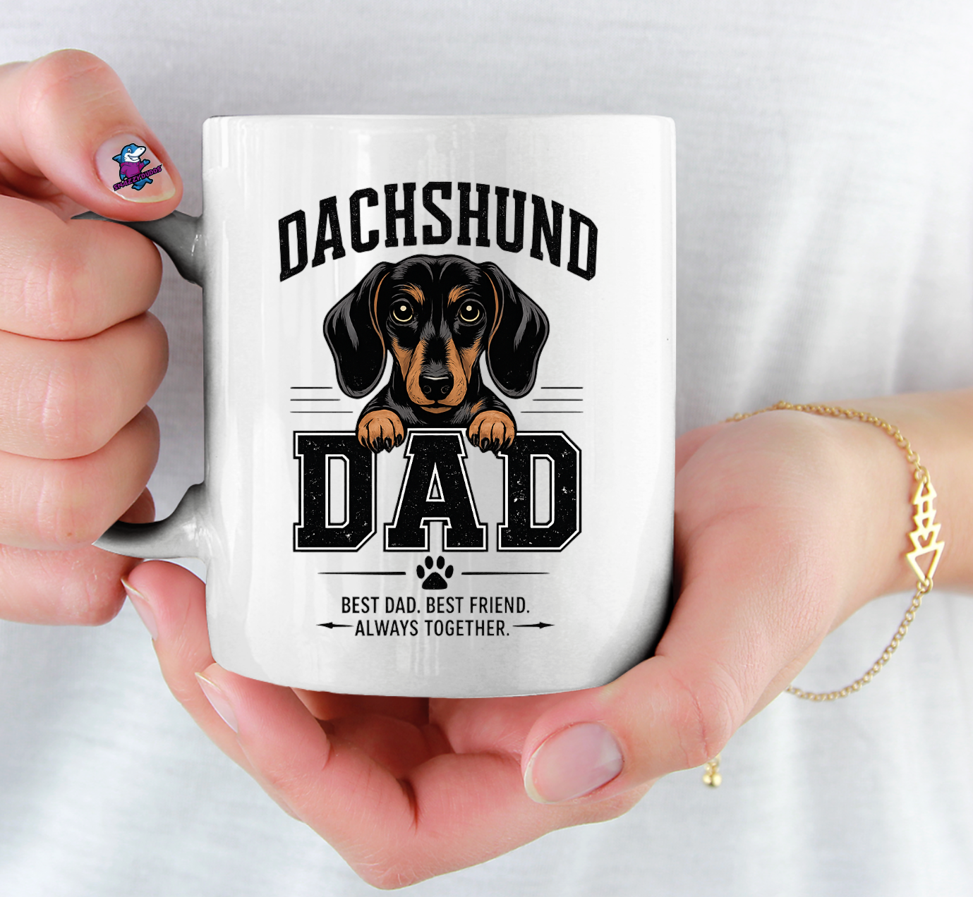 Dachshund Dad Fathers Day / Birthday / Christmas 11oz Cup Mug - Snazzy Dudds