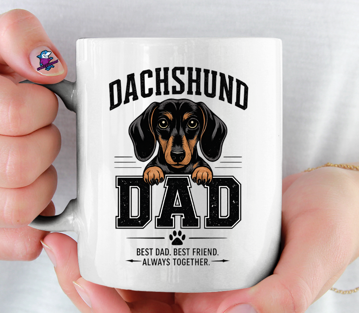 Dachshund Dad Fathers Day / Birthday / Christmas 11oz Cup Mug - Snazzy Dudds