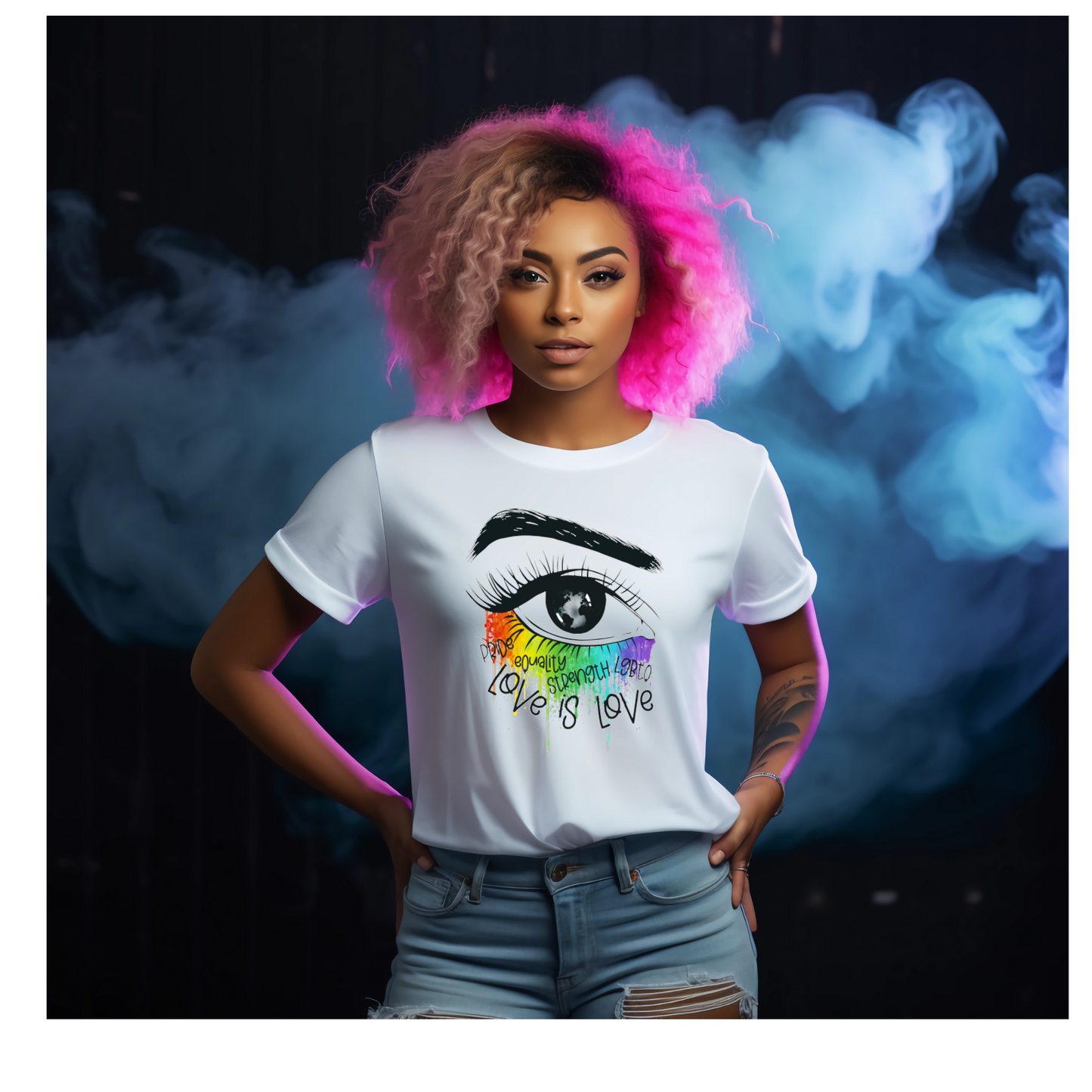Love Is Love Eye - White Tshirt