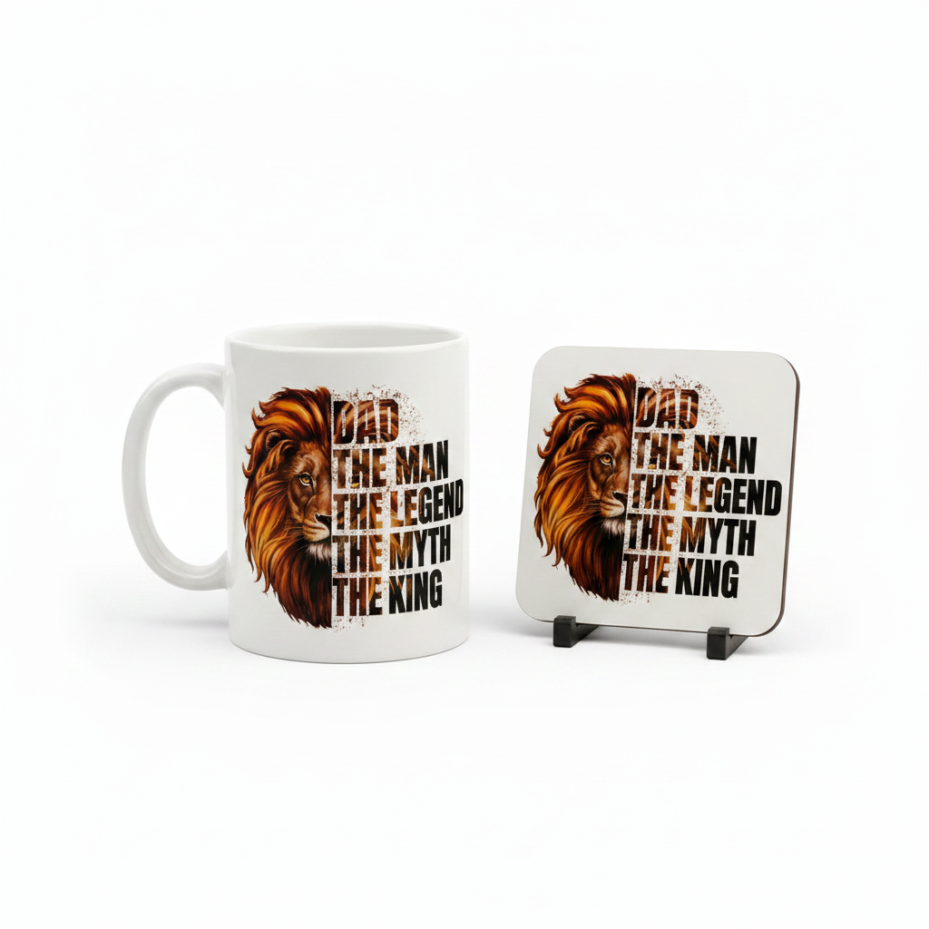 Dad Fathers Day, T-shirt, Mug and Coaster Gift Bundle